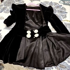 Custom vintage satin lined black velvet blazer